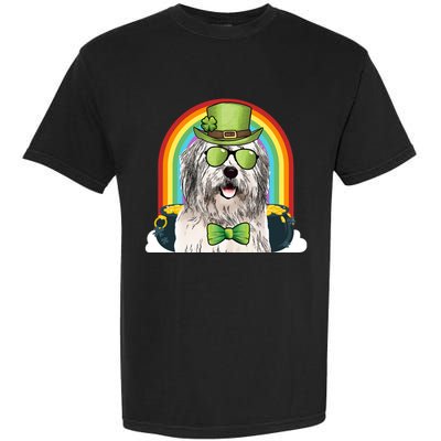 Old English Sheepdog Dog Leprechaun Funny St Patricks Day Gift Garment-Dyed Heavyweight T-Shirt
