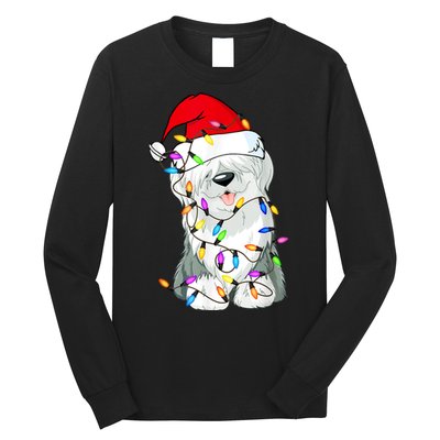 Old English Sheepdog Dog Light Decor Christmas Dog Long Sleeve Shirt