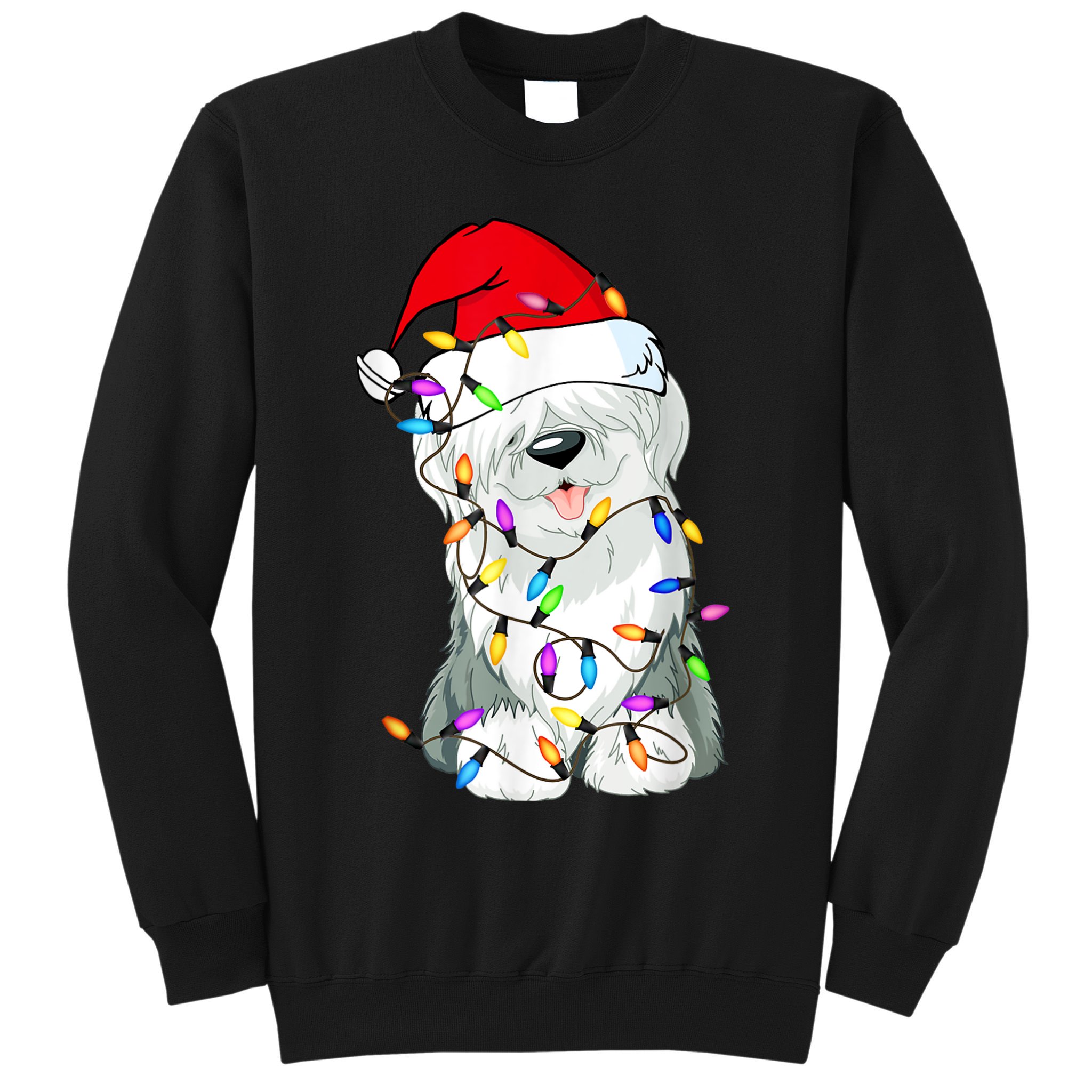 Old English Sheepdog Dog Light Decor Christmas Dog Sweatshirt