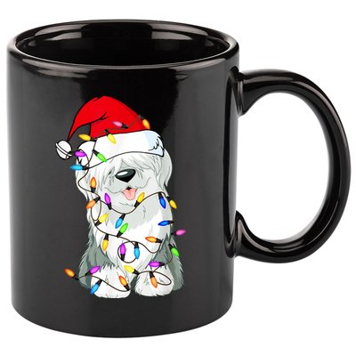 Old English Sheepdog Dog Light Decor Christmas Dog 11oz C Handle Ceramic Mug