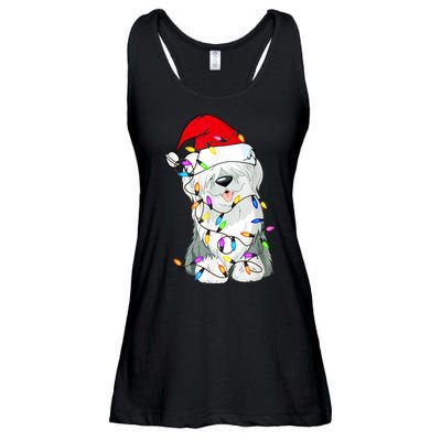Old English Sheepdog Dog Light Decor Christmas Dog Ladies Essential Flowy Tank