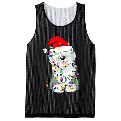 Old English Sheepdog Dog Light Decor Christmas Dog Mesh Reversible Basketball Jersey Tank