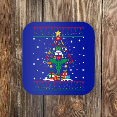 Ob Er School Nicu L And D Nurse Ugly Christmas Tree Sweater Gift Coaster