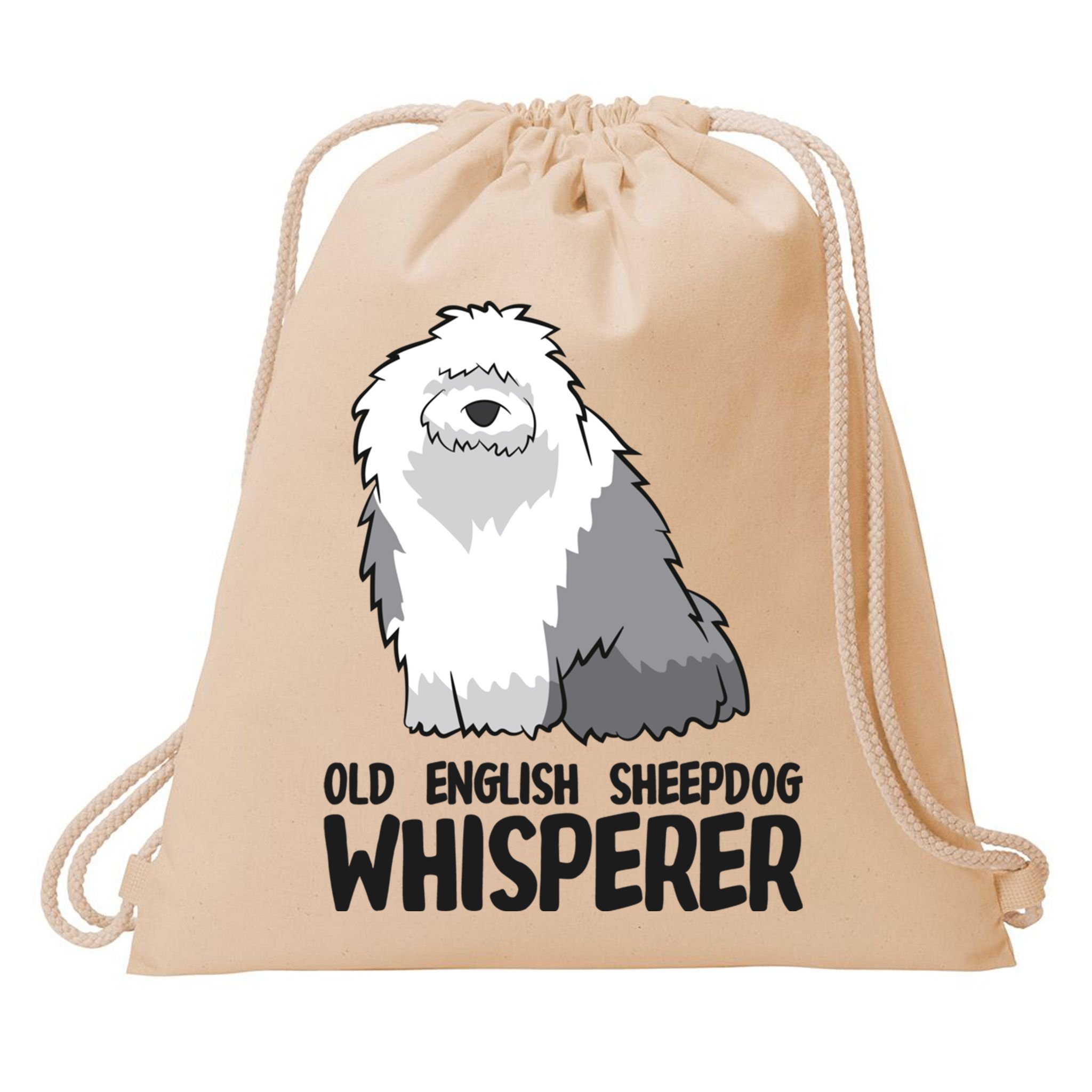 Old English Sheepdog Whisperer Cute Sheepdog Gift Drawstring Bag