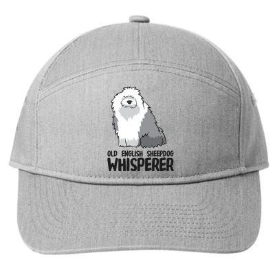 Old English Sheepdog Whisperer Cute Sheepdog Gift 7-Panel Snapback Hat