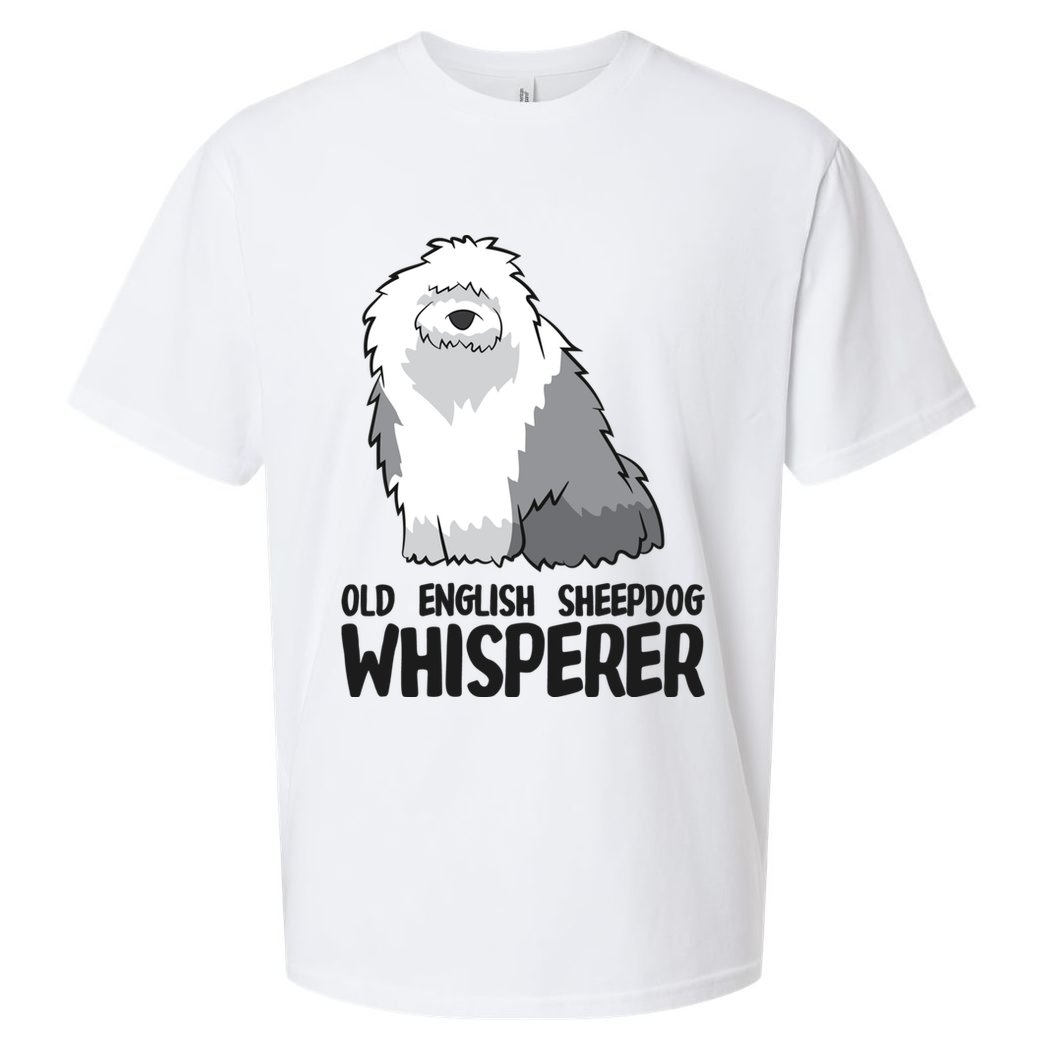 Old English Sheepdog Whisperer Cute Sheepdog Gift Sueded Cloud Jersey T-Shirt