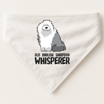 Old English Sheepdog Whisperer Cute Sheepdog Gift USA-Made Doggie Bandana