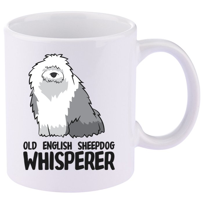 Old English Sheepdog Whisperer Cute Sheepdog Gift 11oz C Handle Ceramic Mug