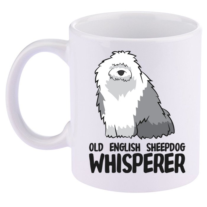 Old English Sheepdog Whisperer Cute Sheepdog Gift 11oz C Handle Ceramic Mug