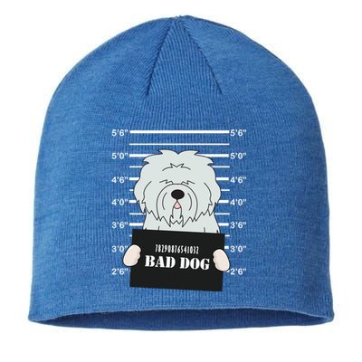 Old English Sheepdog Sheepie Mug Shot Bad Dog Mom Dad Gift Sustainable Beanie