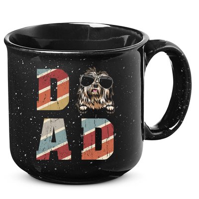 Old English Sheepdog Dad Cool For Dog Dad Retro Vintage Funny Gift 15oz Campfire Ceramic Mug