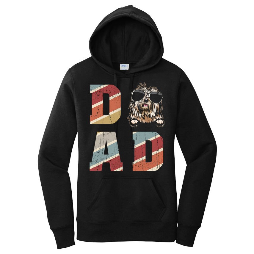 Old English Sheepdog Dad Cool For Dog Dad Retro Vintage Funny Gift Women's Pullover Hoodie