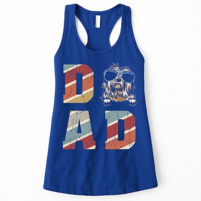 Old English Sheepdog Dad Cool For Dog Dad Retro Vintage Funny Gift Womens Tank Top