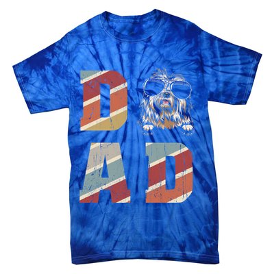 Old English Sheepdog Dad Cool For Dog Dad Retro Vintage Funny Gift Tie-Dye T-Shirt