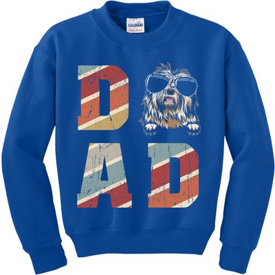 Old English Sheepdog Dad Cool For Dog Dad Retro Vintage Funny Gift Kids Sweatshirt