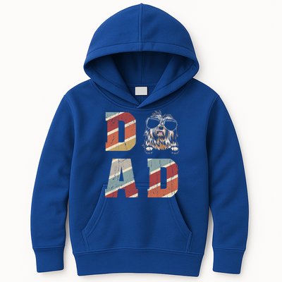 Old English Sheepdog Dad Cool For Dog Dad Retro Vintage Funny Gift Kids Hoodie