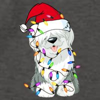 Old English Sheepdog Dog Light Decor Christmas Dog Lovers Long Sleeve TShirt Vector Backpack