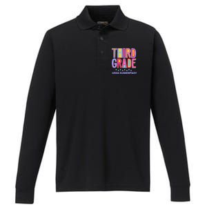 ODEA ELEMENTARY THIRD GRADE Performance Long Sleeve Polo