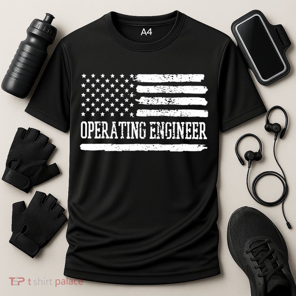 Operating Engineer USA Flag Performance Shirt