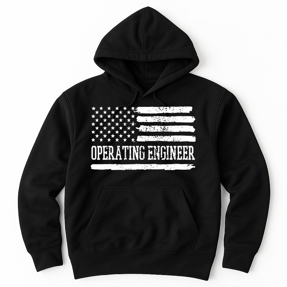 Operating Engineer USA Flag Hoodie
