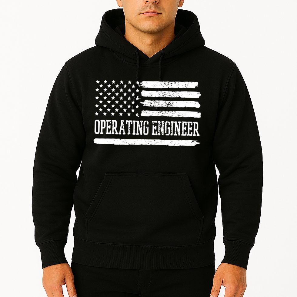 Operating Engineer USA Flag Hoodie