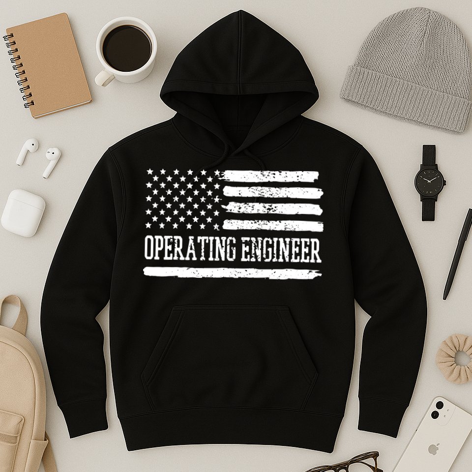 Operating Engineer USA Flag Hoodie