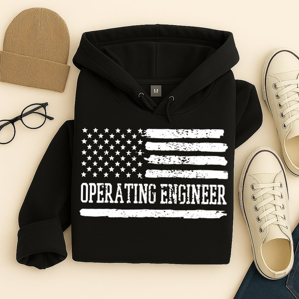 Operating Engineer USA Flag Hoodie
