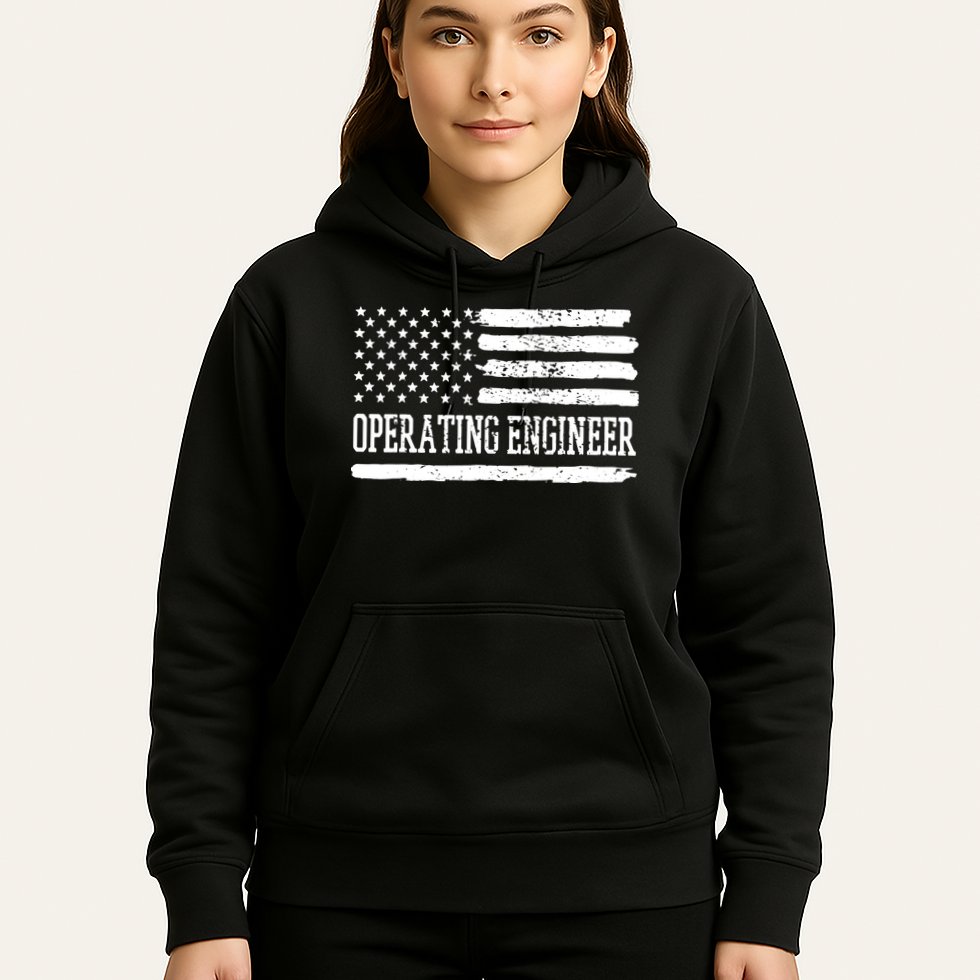 Operating Engineer USA Flag Hoodie