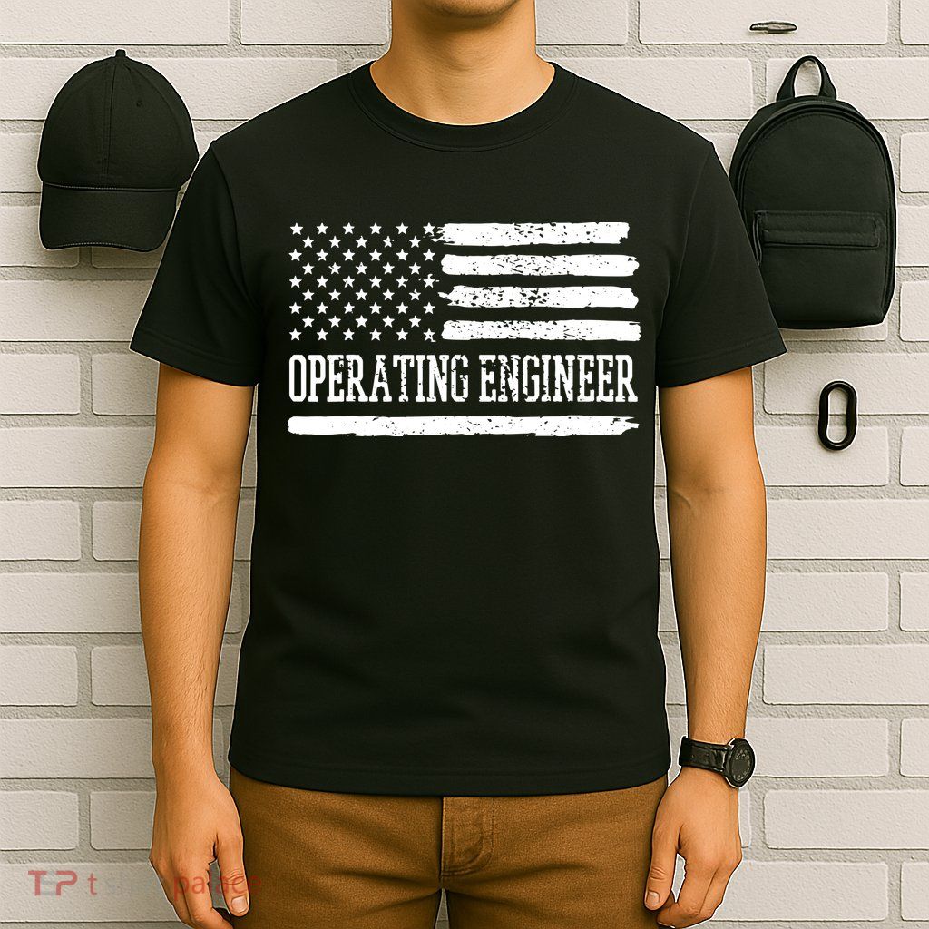 Operating Engineer USA Flag T-Shirt