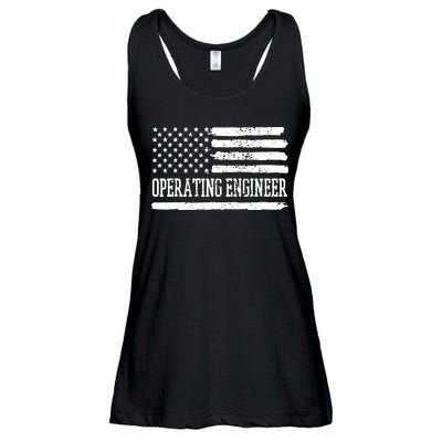 Operating Engineer USA Flag Ladies Essential Flowy Tank