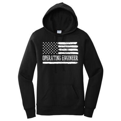 Operating Engineer USA Flag Women's Pullover Hoodie