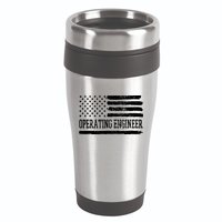 Operating Engineer USA Flag 16oz Travel Tumbler