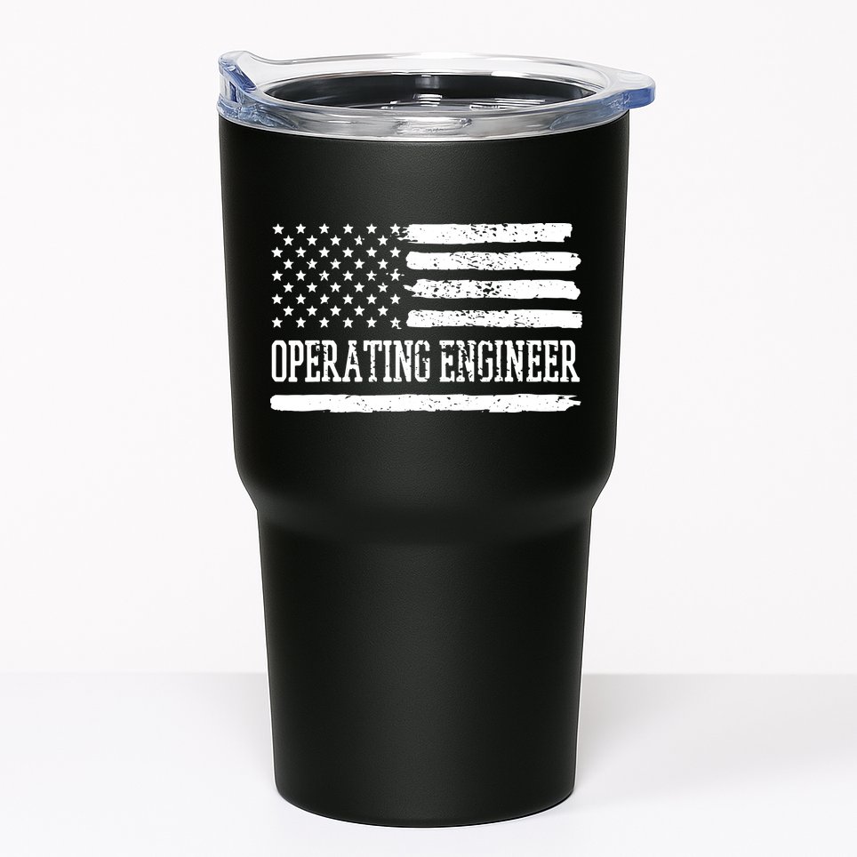Operating Engineer USA Flag Tumbler