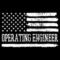 Operating Engineer USA Flag Pom Pom 12in Knit Beanie