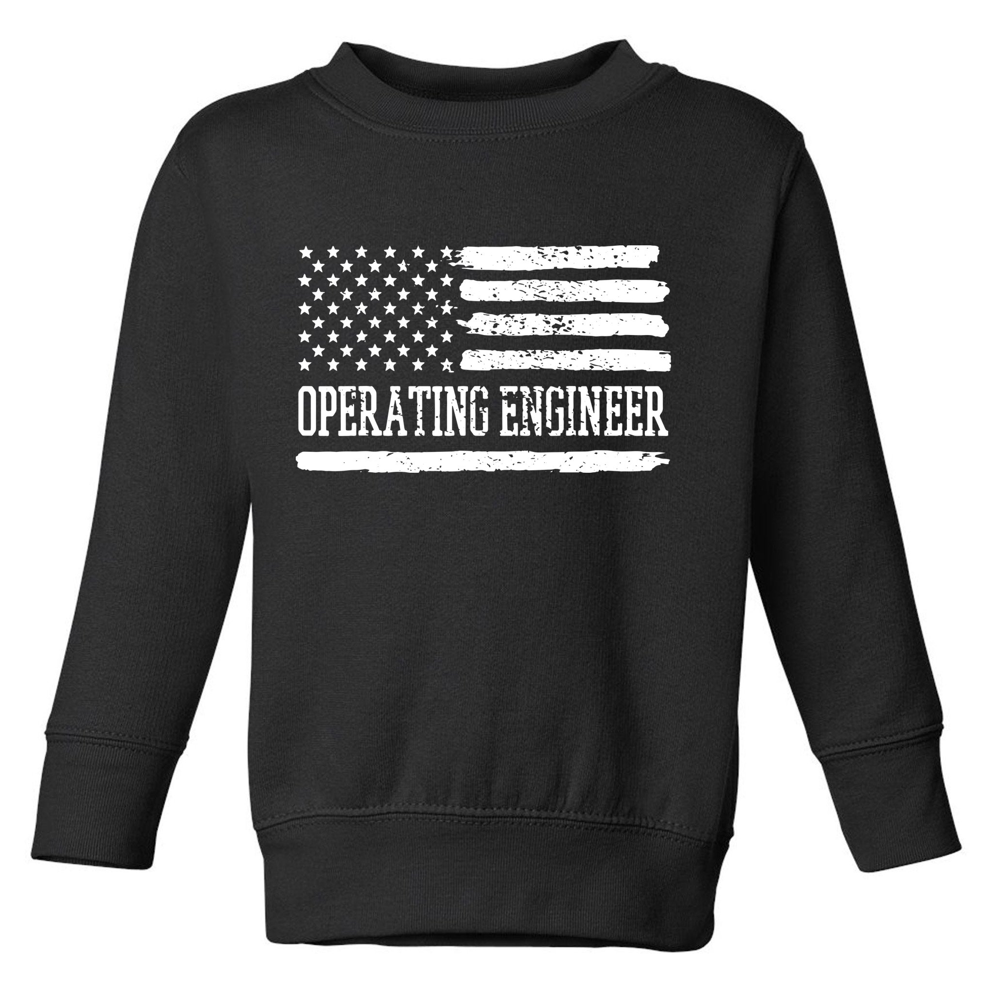 Operating Engineer USA Flag Toddler Sweatshirt