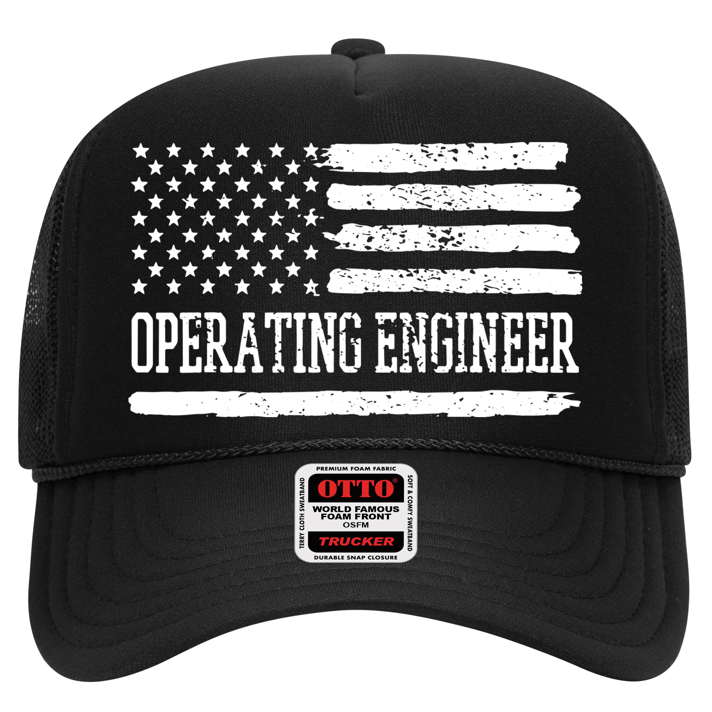Operating Engineer USA Flag Hat