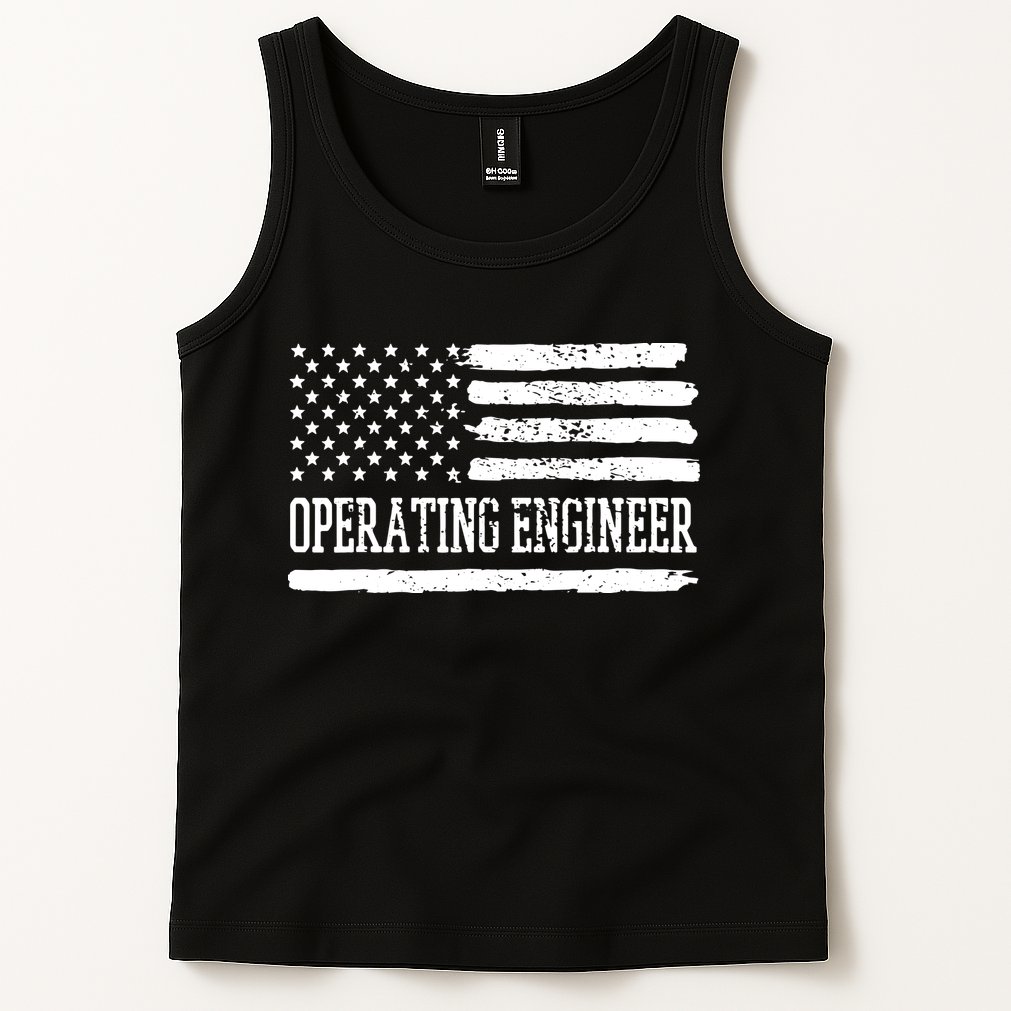 Operating Engineer USA Flag Tank Top
