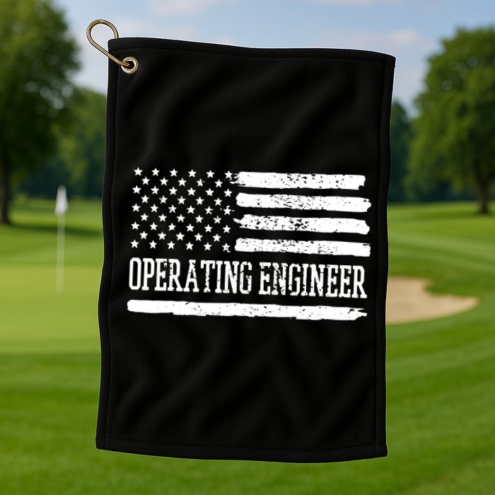 Operating Engineer USA Flag Golf Towel