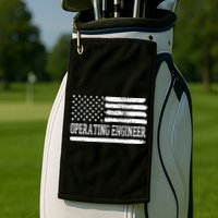 Operating Engineer USA Flag Golf Towel