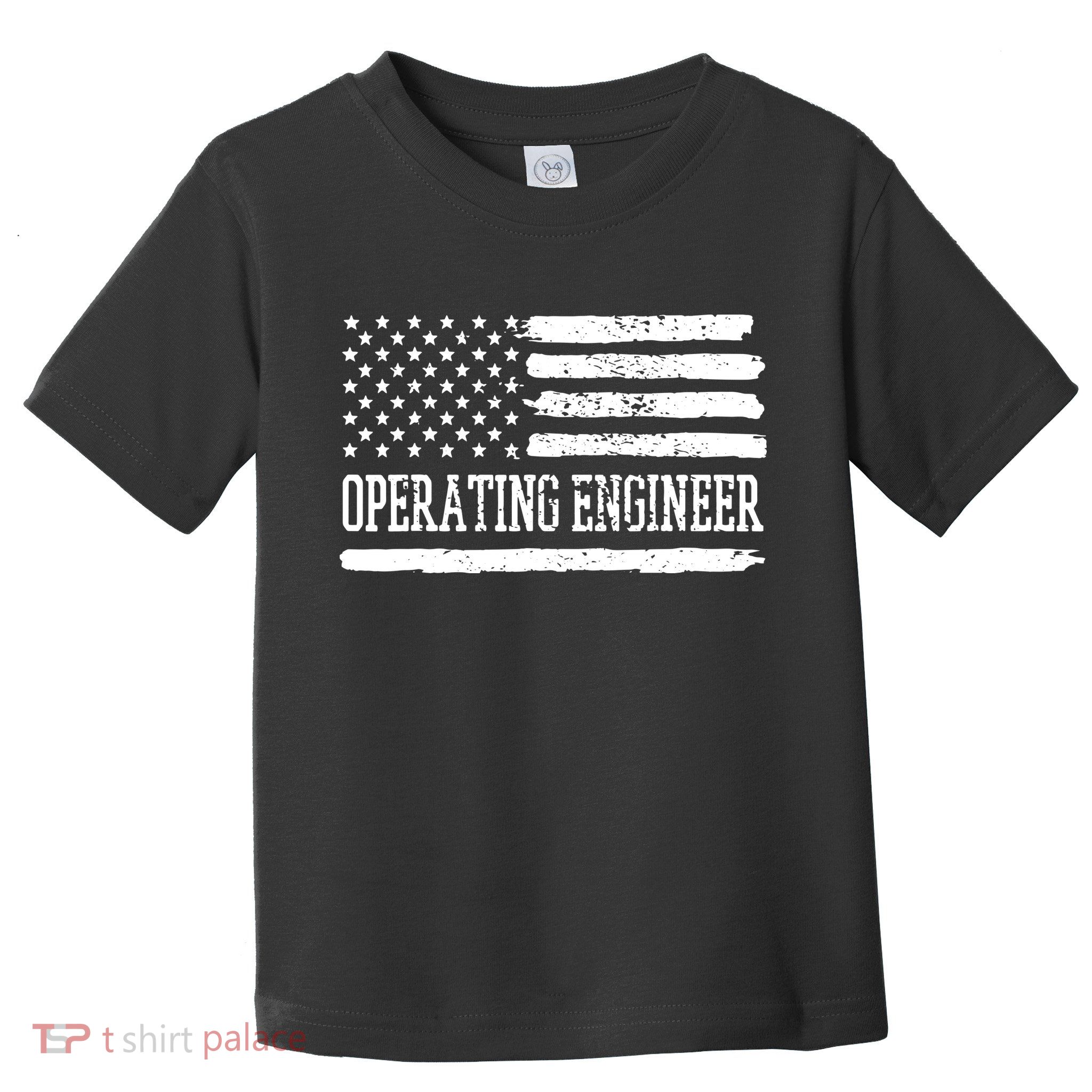 Operating Engineer USA Flag Toddler T-Shirt