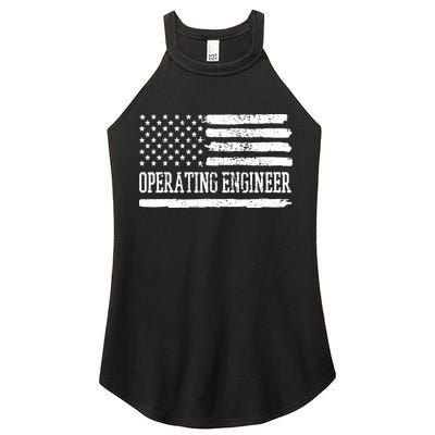 Operating Engineer USA Flag Women's Perfect Tri Rocker Tank