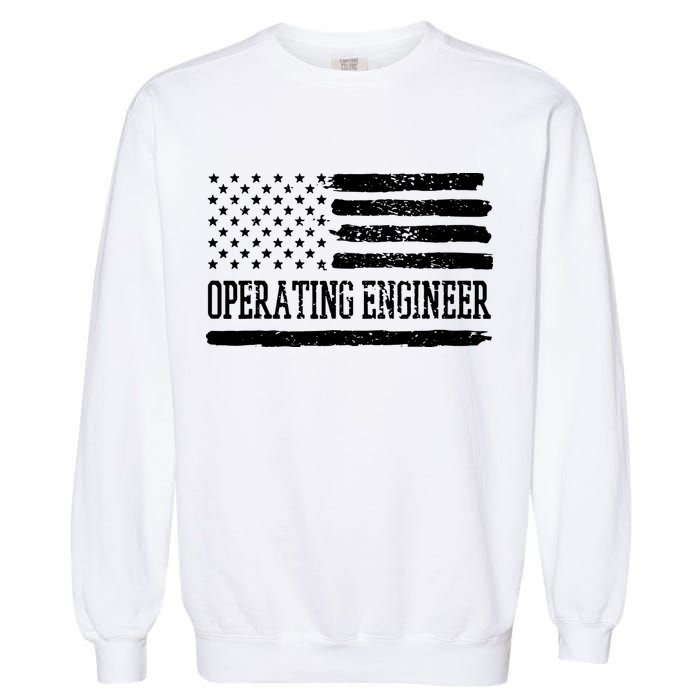 Operating Engineer USA Flag Garment-Dyed Sweatshirt