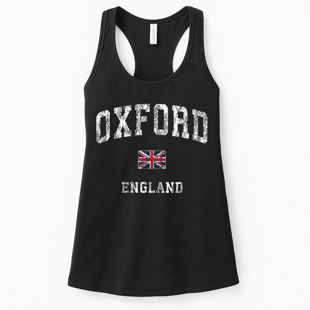 Oxford England Vintage Athletic Sports Design Womens Tank Top