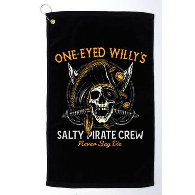 One Eyed WillyS Salty Pirate Crew Platinum Collection Golf Towel