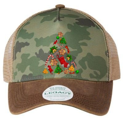 Ornament Elements Xmas Tree Lights Christmas Matching Family Legacy Tie Dye Trucker Hat