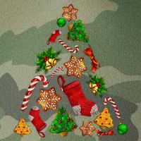 Ornament Elements Xmas Tree Lights Christmas Matching Family Legacy Tie Dye Trucker Hat