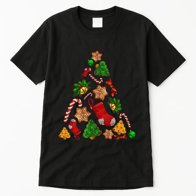 Ornament Elements Xmas Tree Lights Christmas Matching Family Tall T-Shirt