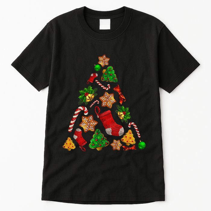 Ornament Elements Xmas Tree Lights Christmas Matching Family Tall T-Shirt