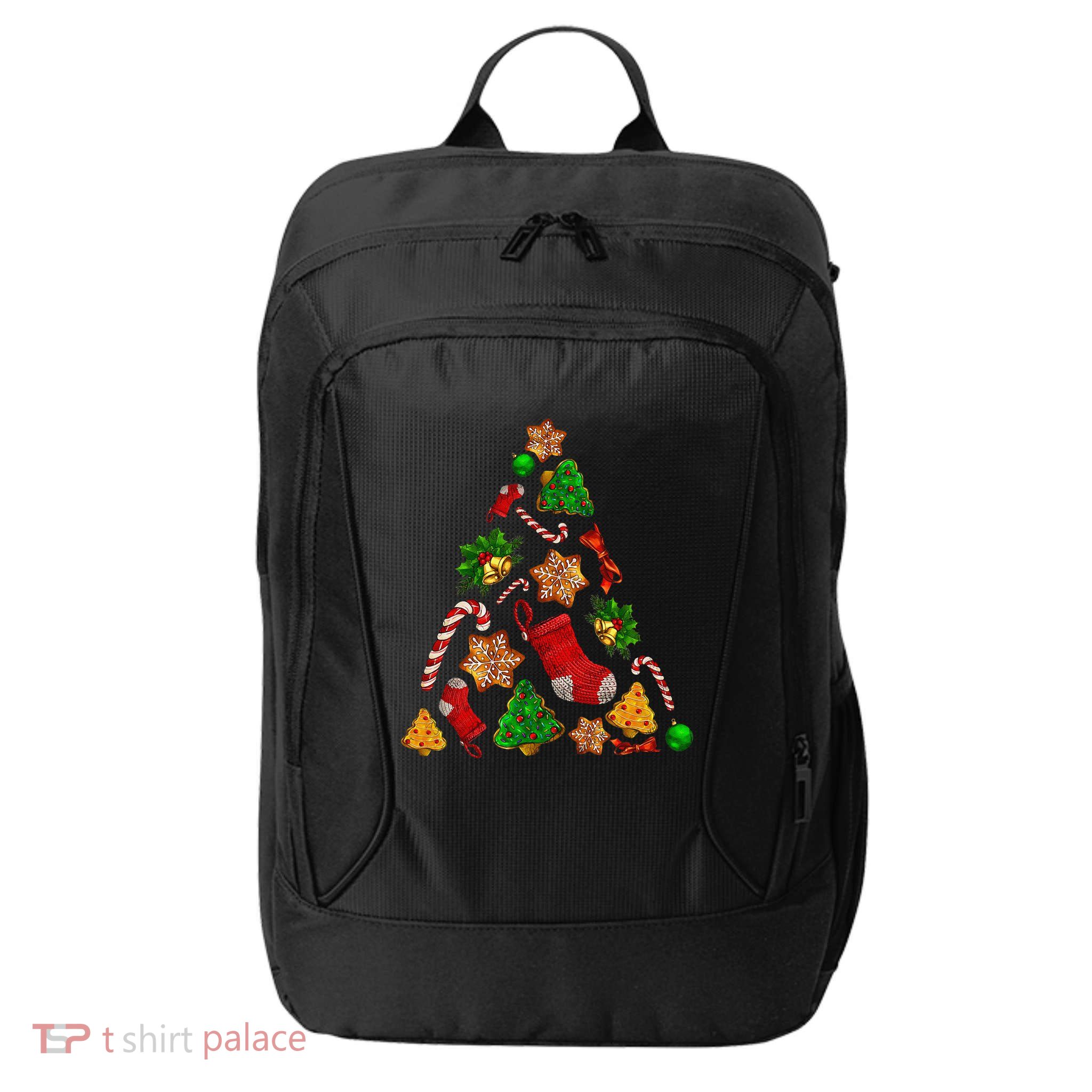 Ornament Elements Xmas Tree Lights Christmas Matching Family City Backpack