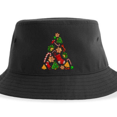 Ornament Elements Xmas Tree Lights Christmas Matching Family Sustainable Bucket Hat
